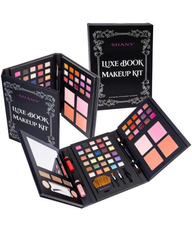 SHANY Luxe Book Makeup Set - All-in-One Travel Cosmetics Kit with Eyeshadows Lip Colors Blushes & Brushes for Effortless Beauty - Buy Online on GoSupps.com