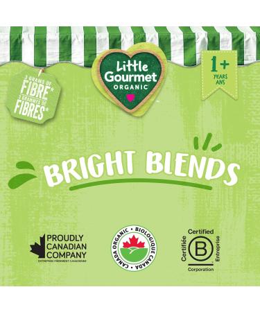 Baby Gourmet Little Gourmet Organic Bright Blends Baby Food Pouches - Pear Cherry Spinach Chia - No Added Sugar or Salt Non GMO No Fillers - (113ml) 12-Pouches Marron Pear Cherry Spinach Chia 113ml - 12 Pouches - Buy Online on GoSupps.com