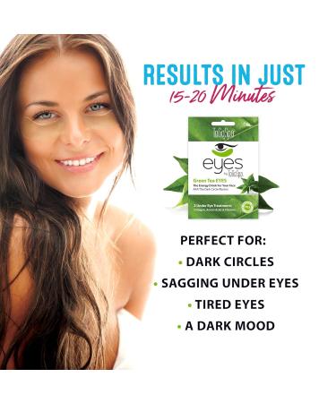 ToGoSpa Green Tea EYES - Dark Circle Warrior Gel Pads | Anti-Aging Collagen Hyaluronic Acid & Vitamins - 3 Pack - Buy Online on GoSupps.com
