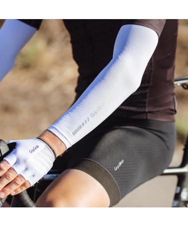 GripGrab UV Sleeves - UPF 50+ Lightweight Summer Cycling Arm Warmers for Sun Protection - Non-Slip Design - White - Buy Online on GoSupps.com