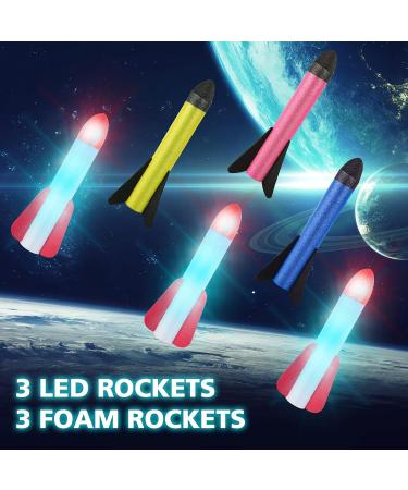 Fosuboo Toys Rocket - Outdoor Air Pressure Games for Kids | Fun Garden Gifts for Young Girls | 3 LED & 3 Foam Rockets - Buy Online on GoSupps.com