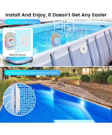 Lylmle 20W LED Pool Lights - Smart Color Changing Underwater Lights with App Control Dimmable Timer Schedule & IP68 Waterproof - 12V Magnetic Pool Lighting with 8m Installation Cable - Buy Online on GoSupps.com