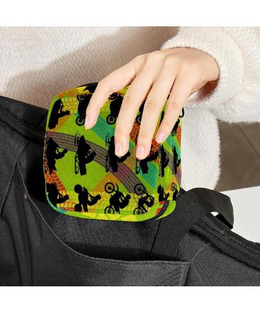 All-Terrain Motorcycle Riders Sanitary Napkin Storage Bag | Portable Menstrual Cup Pocket with Zipper - Optimal for Sport Travel - Buy Online on GoSupps.com