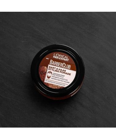 L'Oréal Paris Men Expert Beard Pomade and Hair Wax Natural Finish arber Club Beard & Hair Styling Pomade - 2.53 Oz - Buy Online on GoSupps.com