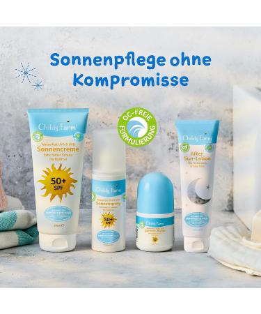 Childs Farm SPF 50+ Sun Protection Spray for Children & Babies - Waterproof UVA/UVB Protection 100ml Ideal for Sensitive Skin & Eczema - Buy Online on GoSupps.com