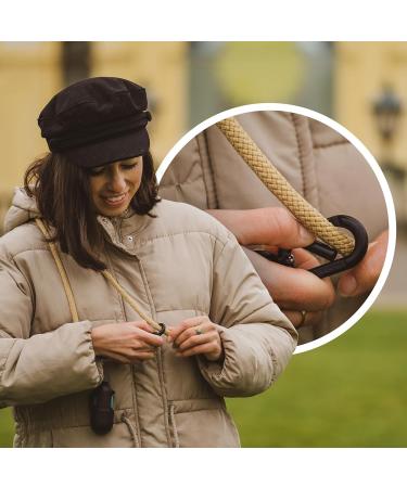 Hands-Free Dog Leash - 2m Adjustable Belly Belt | 3-in-1 Running & Training Leash for Large & Small Dogs - Beige - Buy Online on GoSupps.com