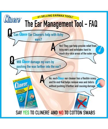 Clinere Ear Cleaners 10 Count - Safely Remove Earwax at Home - Instant Itch Relief and Exfoliation - Buy Online on GoSupps.com