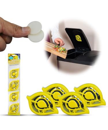 HOVUK trash can freshener fragrance-air freshener odor remover for kitchen waste buckets swing pedal air dent self-adhesive (4 pieces lemon waste bucket (yellow color)) ... 4 pieces lemon container (yellow color) - Buy Online on GoSupps.com