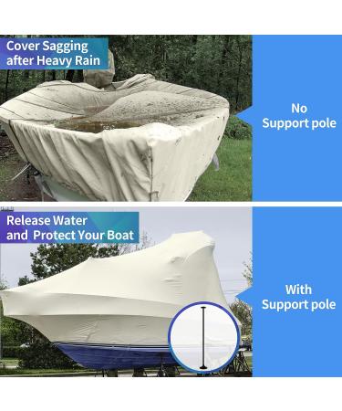 NEXCOVER Boat Cover Support Pole | Adjustable Height 12-54 | 6-Stage Extension ABS Pole for Boat Cover | Reinforced Support System | Black (1 Pack) - Buy Online on GoSupps.com