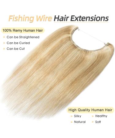 S-noilite Wire Hair Extensions Invisible Wire Extension Human Hair 100% Remy Natural Secret Wire Extensions Real Hair Pieces for Women (16 inch 18/613 Ash Blonde&Bleach Blonde) 16 inch Ash Blonde&Bleach Blonde - Buy Online on GoSupps.com