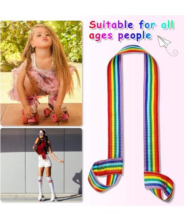 Adjustable Roller Skate Leash - Rainbow Color | 4-Piece Skate Carrier Strap | Reusable Shoulder Sling for Skates 115-120cm - Buy Online on GoSupps.com