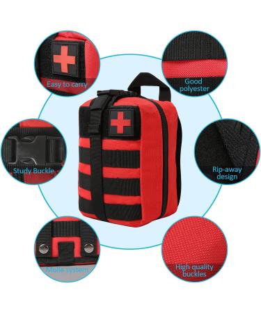 Buy Bituor Tactical First Aid Kit - Molle Pocket Bag Waterproof EMT Pouch for Camping Travel & Adventure (Red) - Buy Online on GoSupps.com