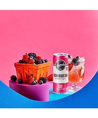 Remedy Organic Sugar-Free Keto Kombucha Tea - Mixed Berry 8.5 Fl Oz (24-Pack) - Buy Online on GoSupps.com