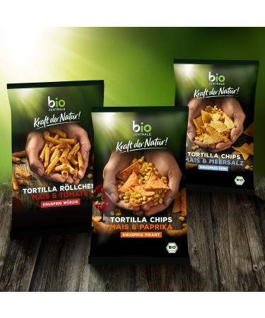  bio ZENTRALE biozentrale Tortilla Chips | 125g Organic and Delicious Tortilla Chips | Ideal for Salsa Dip & Tortilla Dip | Alternative to Pepper Chips and Renovations - Buy Online on GoSupps.com