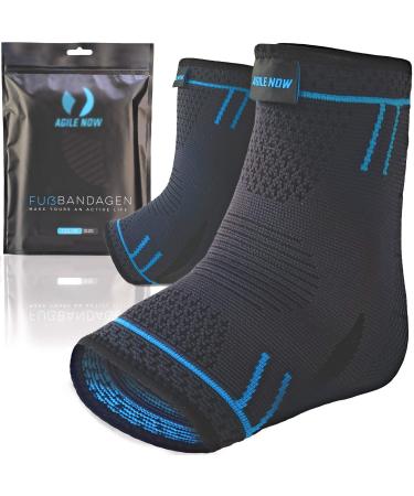 Agile Now ankle bandage 2 Set stabilizes the ankle & protects the joints - ankle bandage for women and men - slip -resistant & breathable footbands - fits in every shoe (L | Blue) L Blue - Buy Online on GoSupps.com