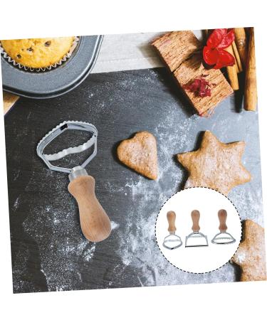 OUNONA 6 Pcs Baking Utensils Frying Wedding Bouquet Accessories Cookie Molds Cast Iron Pan Bunuelos Baking Tools DIY Pasta Maker Donut Dough Pasta Mold Supplies Wood Biscuit Silverx2pcs 11x7.cmx2pcs - Buy Online on GoSupps.com
