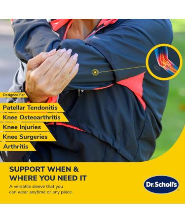 Dr. Scholl's Compression Elbow Sleeve - Massaging Gel Breathable Fabric Shock-Absorbing Support (Size L/XL) - International Shipping Available - Buy Online on GoSupps.com