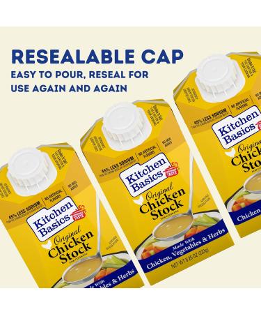 Kitchen Basics Original Chicken Stock - 12 Pack (8.25 fl oz Each) | Rich Flavor for Soups & Cooking - Buy Online on GoSupps.com