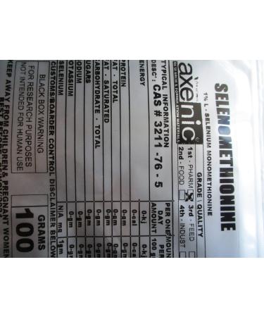 100 Grams L - Selenomethionine Powder Selenium Mono methione CAS 3211-76-5