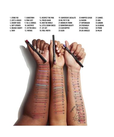 NYX Suede Matte Lip Liner in Copenhagen - Vegan Formula | Rich Plum Shade | 1 Count - Buy Online on GoSupps.com