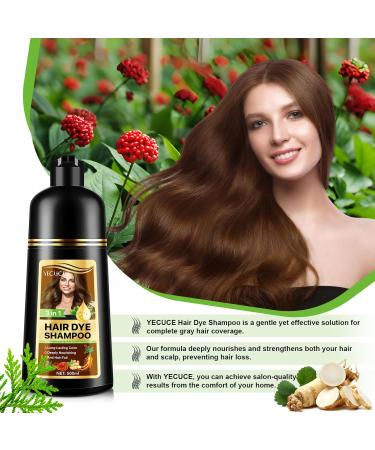  Uocasi Hair Dye Shampoo for Gray Hair Instant Hair Dye Shampoo for Men and Women Natural and Long-Lasting Hair Care 3-in-1 Plant-Based Hair Dye Shampoo - 500ml (Coffee) - Buy Online on GoSupps.com