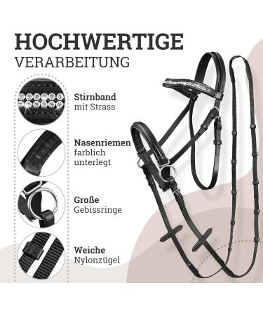 Esposita Bitless Bridle for Wooden Horses - Small Black | International Shipping Available - Buy Online on GoSupps.com