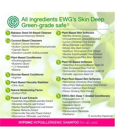 Hyponic Hypoallergenic Cat Shampoo - Odorless Sulfate & Paraben-Free 300ml | No Conditioner Needed | International Shipping - Buy Online on GoSupps.com