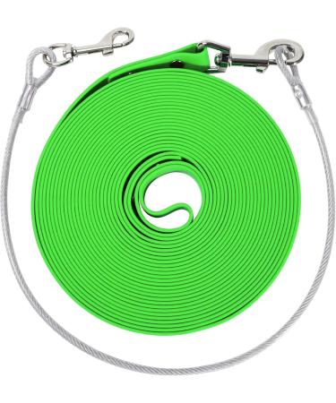 Waterproof Dog Drag Line - Chew Proof Tie-Out Leash for All Dog Sizes 3-30m Robust & Durable - 15m Green Training Line - Buy Online on GoSupps.com