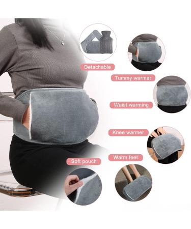 Hot Water Bottle with Washable Knitted Cover | Hapzoom Rubber Warm Water Bag for Neck, Shoulder, Back, and Waist - Buy Online on GoSupps.com
