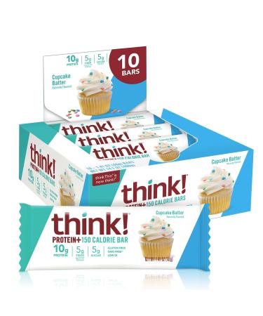 think! Protein + 150 Calorie Bars Protein - Cupcake Batter - 10 Bars