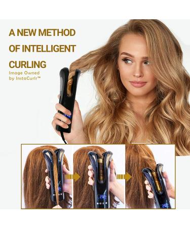 Buy Black Automatic Rotating Curling Iron - 1 Inch Ceramic Wand for Professional Quality Curls | Travel-Friendly & Newest Model - Buy Online on GoSupps.com
