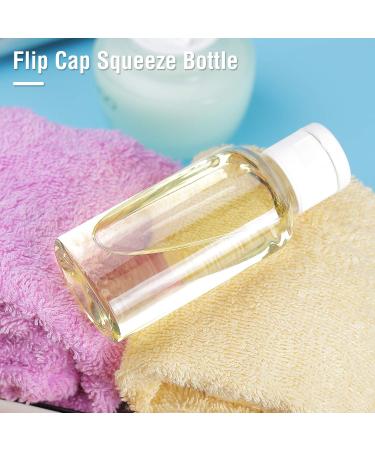 100 Pack 50ML Clear Travel Size Plastic Bottles with Flip Cap - Refillable Toiletry/Cosmetic Containers - Buy Online on GoSupps.com