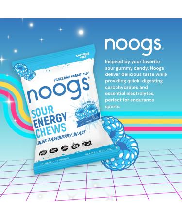 Noogs Lemon Zinger + Blue Raspberry Blast Sour Energy Chews Bundle - Electrolyte Energy Gummies - 24 Total Packs - Buy Online on GoSupps.com