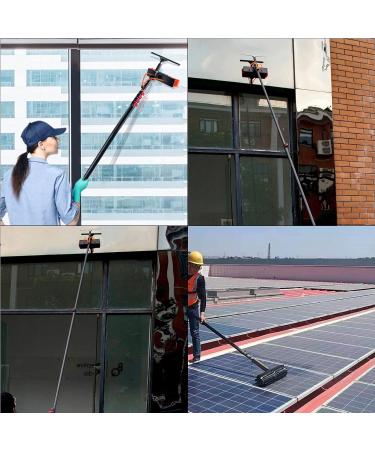 Window Cleaning Brush Equipment Water Fed Telescopic Brush/Brush and Squeegee/Extendable Water Fed Pole Set Scrubbing Brush 55cm Brush Head 8M/27FT - Buy Online on GoSupps.com