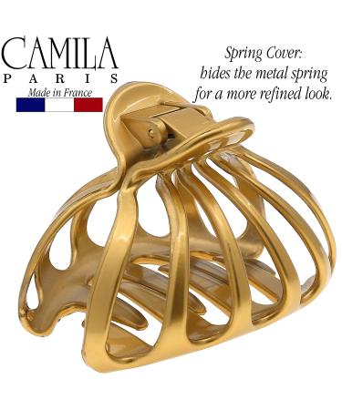 Camila Paris CP3052 French Octopus Hair Clip - Large Claw Clip for Thick & Long Hair, No-Slip Grip - Gold, Made in France - Buy Online on GoSupps.com
