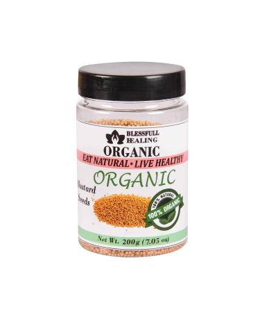 Blessfull Healing Organic Mustard Seeds 200 Gram Airtight Container (Packing May Vary) 200 Gram 7.05 oz