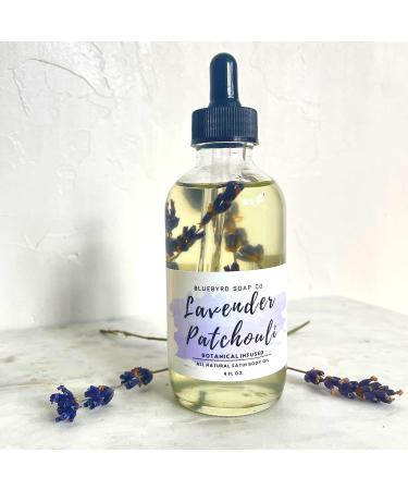 Buy Bluebyrd Soap Co. Lavender Patchouli Body Oil - Non-Greasy Fast-Absorbing Hydrating Oil | Organic Shea Jojoba Coconut Oil | Vegan & Natural | 4oz - Perfect for Skin Hair and Cuticles - Buy Online on GoSupps.com