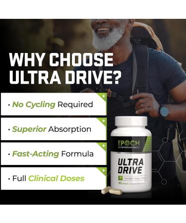 Epoch Nutrition | Ultra Drive Advanced Performance Formula | Supports Energy Endurance and Healthy Circulation | with Tongkat Ali Icariin & Nitric Oxide Support - Buy Online on GoSupps.com