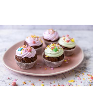 Pastel Luck Edible Glitter Sprinkle Mix - Butterflies & Flowers for Cakes | 140g for Birthdays Unicorn Parties & Baby Showers - Buy Online on GoSupps.com