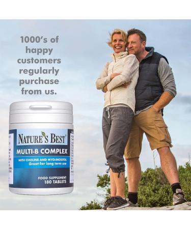 Multi B Complex with Choline & Inositol - 180 Vegetarian Tablets - Buy Online on GoSupps.com