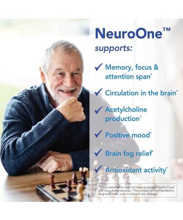 Patient One NeuroOne | Supplement to Support Memory Cognition Mood and Focus* | with Citicoline Acetyl-L-Carnitine Gingko and More | 60 Capsules - Buy Online on GoSupps.com