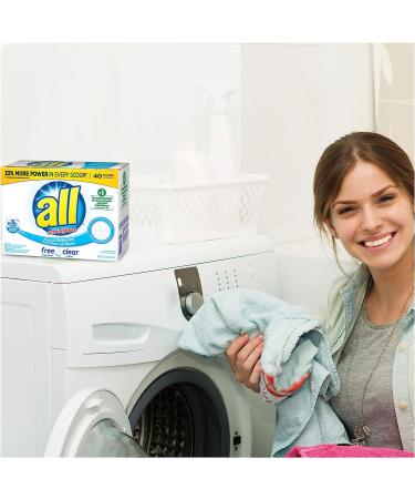 Free Clear Powder Laundry Detergent for Sensitive Skin - 52oz/40 Loads - Pack of 1 - Buy Online on GoSupps.com