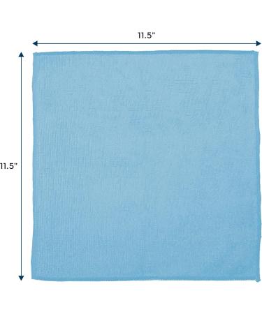 S&T INC. Microfiber Cleaning Cloth 100 Pack - Reusable, Lint Free Towels for Home and Car - Light Blue, 11.5x11.5 - Buy Online on GoSupps.com