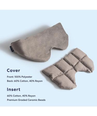 Luna Weighted Eye Mask | Cooling & Heated | Lightweight & Comfortable Sleep Mask | Adjustable Strap | Travel Essentials | Grey - Buy Online on GoSupps.com