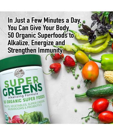 Country Farms Super Greens Alkalizing Formula - Unflavored 10.6 oz (300 g) | Healthy Greens Powder - Buy Online on GoSupps.com