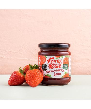 Fearne & Rosie Strawberry Jam award-winning more fruit and 40% less sugar vegan gluten-free 100% natural ingredients no palm oil no concentrates and a 310g jar - Buy Online on GoSupps.com