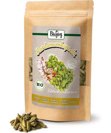 Biojoy Organic Cardamom Pods (250g) Whole and Green Cardamom (Elettaria cardamomum) - Buy Online on GoSupps.com