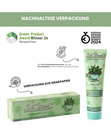  Dr. Bauer's Dr. Bauer's Fruits of Love Koala Kiss Toothpaste 90 ml - Buy Online on GoSupps.com