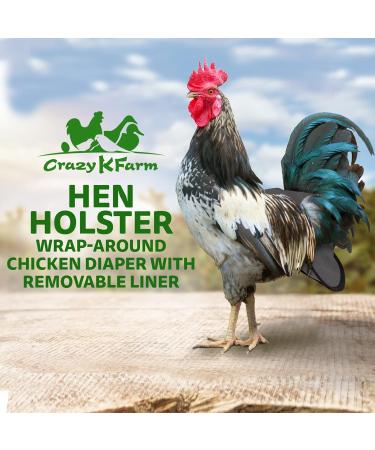Hen Holster Wrap-Around Chicken Diaper with Removable Liner Extra Large Gray XL Gray - Buy Online on GoSupps.com