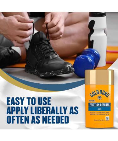 Gold Bond Friction Defense Anti-Chafing Stick 1.75 oz. With Aloe to Soothe Comfort & Moisturize Chafed Skin 3 pack - Buy Online on GoSupps.com